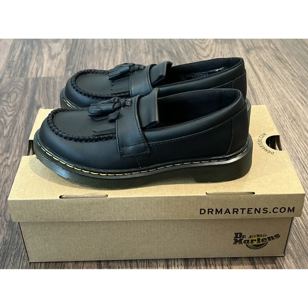 Dr. Martens Adrian J Black Leather Tassel Loafers Size US 3/UK 2/EU 34
